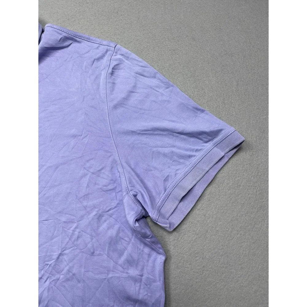 Banana Republic Polo Luxury Touch Cotton Purple Large Mens